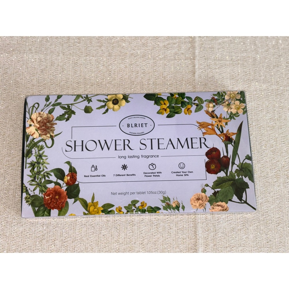 BLRIET Shower Steamer Set 8ct Multicolor New Aromatherapy Essential‎ Oil Floral